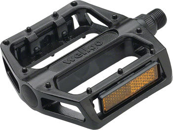 Wellgo B087 Pedals - Platform, Aluminum, 9/16", Black